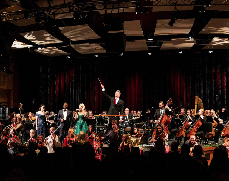 The Steamboat Symphony Orchestra on stage