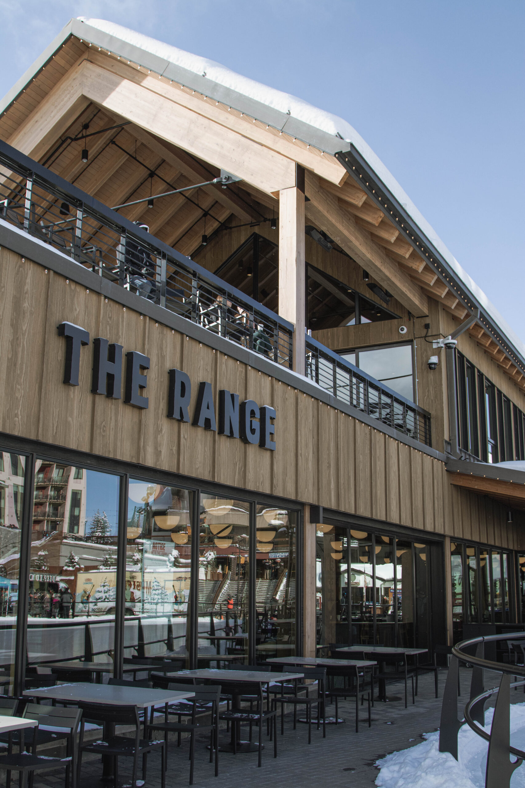 The Range exterior in front of a blue sky