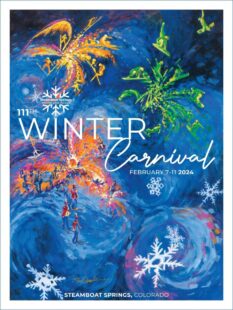 The colorful winter carnival poster