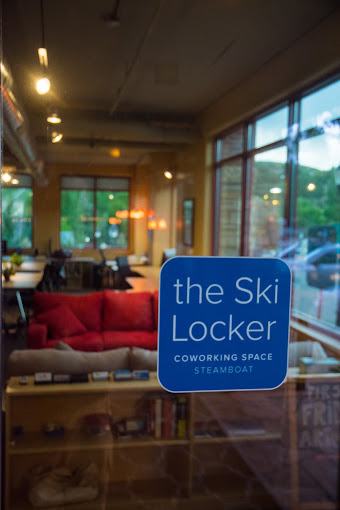 The Ski Locker window looking into the interior