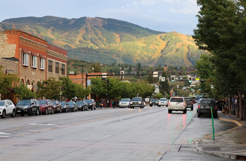 A view of Mount Werner from downtown Steamboat