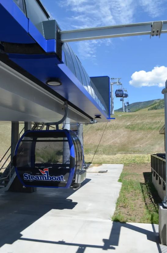 The wild blue gondola in the summer