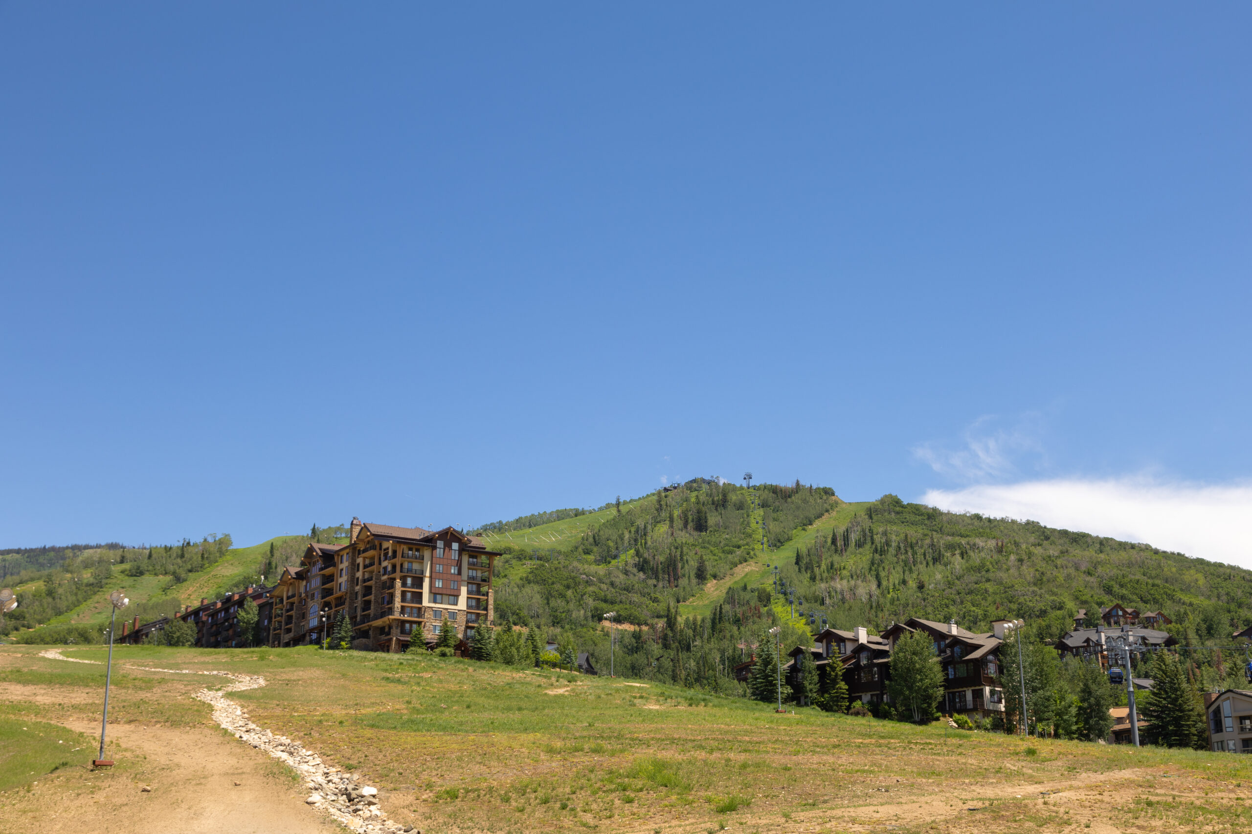 Steamboat resort base in the summer