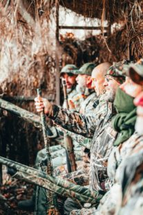 A group of hunters in camoflage gear