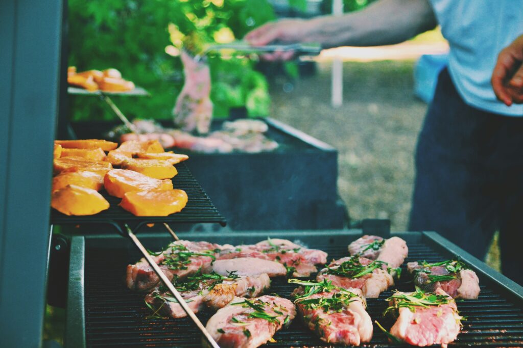 Meta grilling on the BBQ, Steamboat Springs, family events