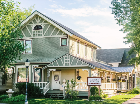 The Tread of Pioneers Museum building, a Victorian style house. Part of the Fall family activities in Steamboat Springs